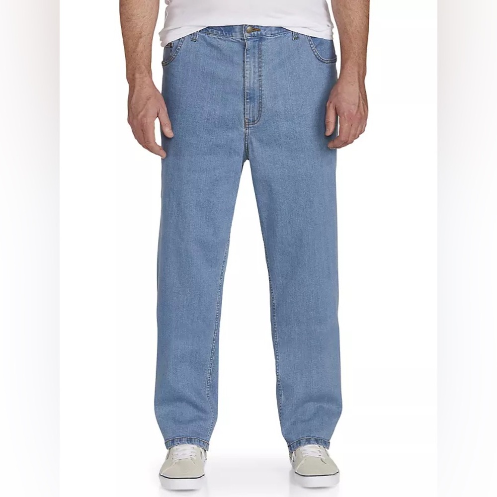 Men’s Denim Jeans Light Wash Continuous Comfort Multiple Sizes